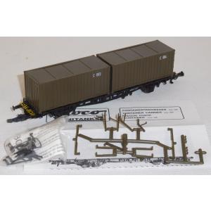 Roco Minitank 812 H0 Containertragwagen Bundeswehr, DB, OVP