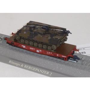 Roco Minitank 845 H0 Schwerlastwagen Rlmmps bel. mit Bergepanzer 2, BW, DB, OVP