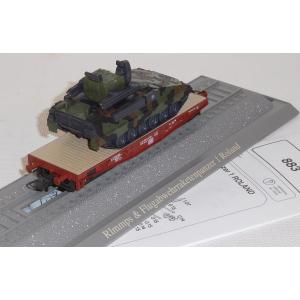 Roco Minitank 883 H0 Schwerlastwagen Rlmmps bel. mit Flugabwehrraketenpanzer 1 Roland, BW, DB, OVP