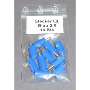 STBLQL 2,6 mm Querloch Stecker, Blau