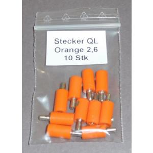 STORQL 2,6 mm Querloch Stecker, Orange