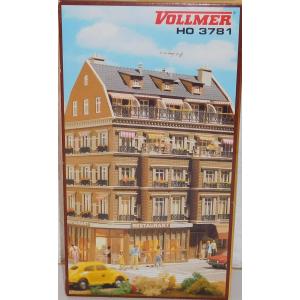 Vollmer 3781 H0 Bausatz Restaurant mit Inneneinrichtung, Beleuchtung, OVP