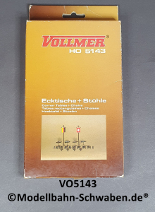 Vollmer 5143 H0 Bausatz Ecktische und Stühle, OVP