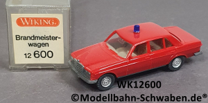 Wiking 12600 H0 MB 240 D Brandmeisterwagen, Feuerwehr, OVP