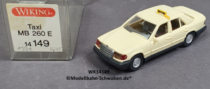 Wiking 14149 H0, MB 260E, Taxi, beige, OVP