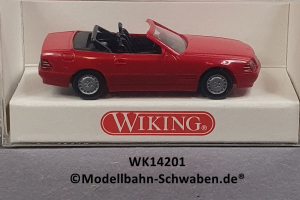 Wiking 14201 H0, MB 500 SL Cabrio, rot, OVP