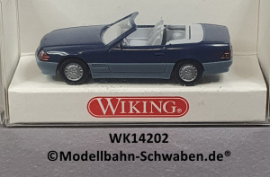 Wiking 14202 H0, MB 500 SL Cabrio, dunkelblau, OVP
