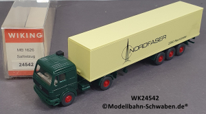 Wiking 24542 H0, MB 1626 Sattelzug, Nordfaser Neumünster, OVP