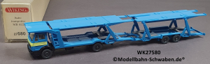 Wiking 27580 H0, MB 1622 Autotransporter, Gebr.Helf Essen, blau, OVP