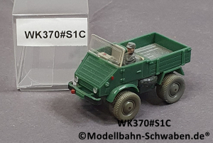 Wiking 370 H0, MB Unimog U 411, Typ 4 offen, patinagrün, EVP