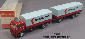 Wiking 455 H0, MB 1632, Fernlastzug, Zeitfracht, OVP