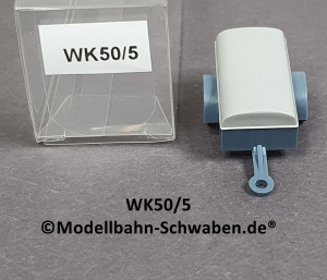 Wiking 50/5 H0 Einachsanhänger, Deckel lichtgrau, EVP
