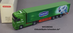 Wiking 5280343 H0, MB Actros Kühlkoffer-Sattelzug Danone, OVP
