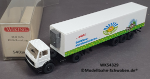 Wiking 54329 H0, MB 1626 Kühlkoffer-Sattelzug Goldblume, OVP