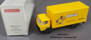 Wiking 5520227 H0 MB Koffer-LKW Postdienst, OVP