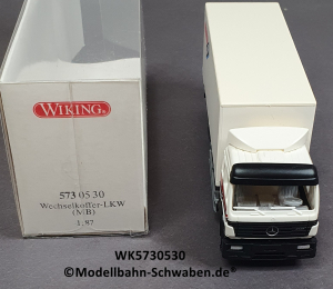 Wiking 5730530 H0, MB Wechselkoffer LKW, IAA 1994, weiß, OVP