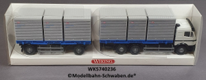 Wiking 5740236 H0 MB LKW Hängerzug mit DB Logistikboxen