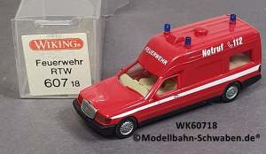 Wiking 60718 H0 MB RTW, Feuerwehr, OVP