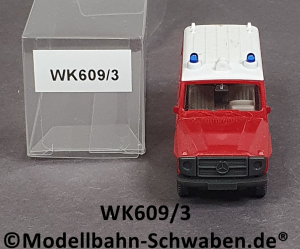 Wiking 609/3, H0, MB 230G VRW Vorausrüstwagen, rot, EVP