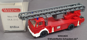 Wiking 61824 H0 MB Metz DLK 23-12 mit Schlauchrolle, Feuerwehr, OVP