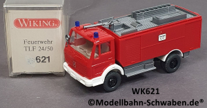 Wiking 621 H0 MB 1719 Tanklöschfahrzeug TLF24/50, Feuerwehr, OVP
