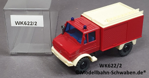 Wiking 622/2 H0 MB Unimog Tanklöschfahrzeug TLF8/18, Feuerwehr, EVP