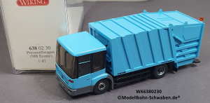 Wiking 6380230 H0 MB Econic Pressmüllwagen, blau