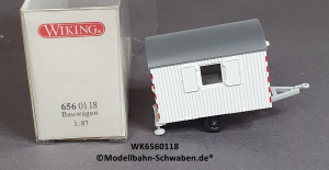 Wiking 6560118 H0 Bauwagen, weiss