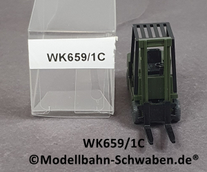 Wiking 659/1C, H0, Gabelstapler Still R 70, schwarz/olivgrün, EVP