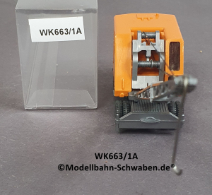 Wiking 663/1A, H0, Mobilkran, gelborange, EVP