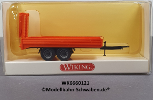 Wiking 6660121 H0, Anhänger für Mini Bagger, orange, OVP