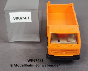 Wiking 674/1, H0, MB AK2636, Pritschenkipper, orange, EVP