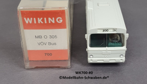 Wiking 700 H0 MB O 305 VÖV Bus, hellgrau, Linie 5 Zoo