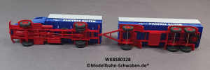 Wiking 8580128 H0 LKW Pritschen Sattelzug Büssing 8000, OVP