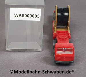 Wiking 90000005 N MB Schwerlastwagen Tieflader, rot, m. Kabeltrommel, EVP