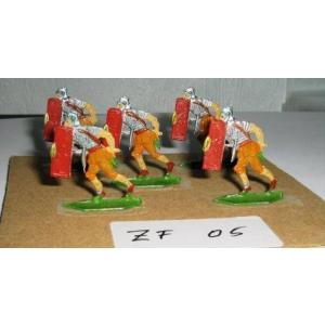 ZF05 Zinnfiguren Römische Legionäre bemalt Set mit 5 Stück