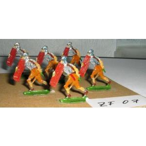 ZF07 Zinnfiguren Römische Legionäre bemalt Set mit 6 Stück