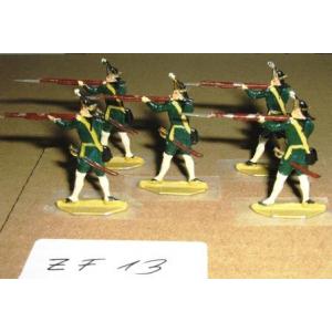 ZF13 Zinnfiguren Infanterie bemalt Set mit 5 Stück
