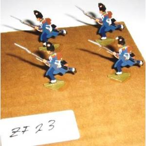 ZF23 Zinnfiguren Infanterie bemalt Set mit 4 Stück