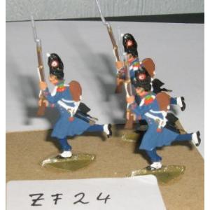 ZF24 Zinnfiguren Infanterie bemalt Set mit 3 Stück