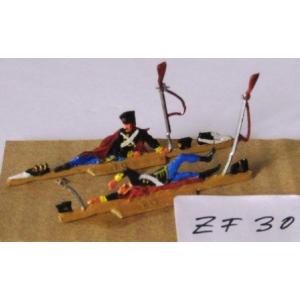 ZF30 Zinnfiguren bemalt Set mit 2 Stück Infanterie ruhend