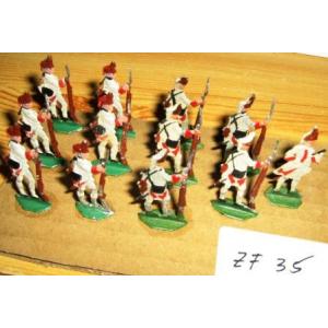 ZF35 Zinnfiguren bemalt Set mit 12 Stück