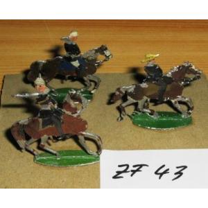 ZF43 Zinnfiguren Kavallerie bemalt Set mit 3 Stück